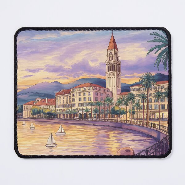 Item preview, Split, Croatia: Sunlit Riva Promenade designed and sold by LSVart.