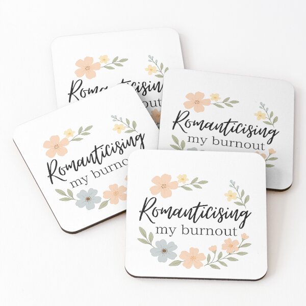 Item preview, Romanticizing My Burnout – Pastel Floral Aesthetic Design designed and sold by InkAndRavens.