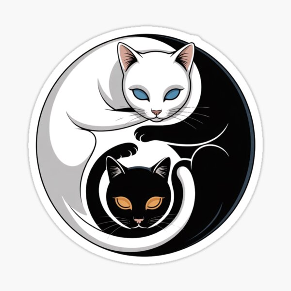 Item preview, Yin Yang Balancing Cats designed and sold by Mateusz Majcherek.
