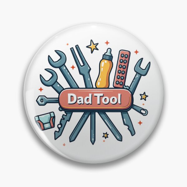 Item preview, Dad Tool Collection – Circular Cartoon Illustration designed and sold by ebocraft.