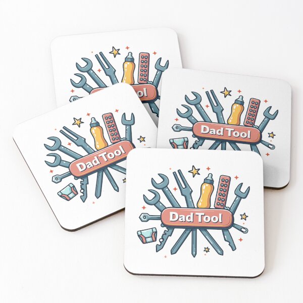 Item preview, Dad Tool Collection – Circular Cartoon Illustration designed and sold by ebocraft.