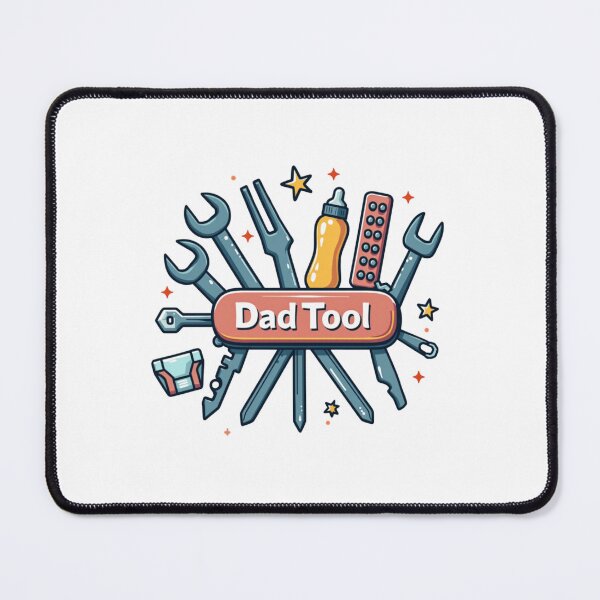 Item preview, Dad Tool Collection – Circular Cartoon Illustration designed and sold by ebocraft.