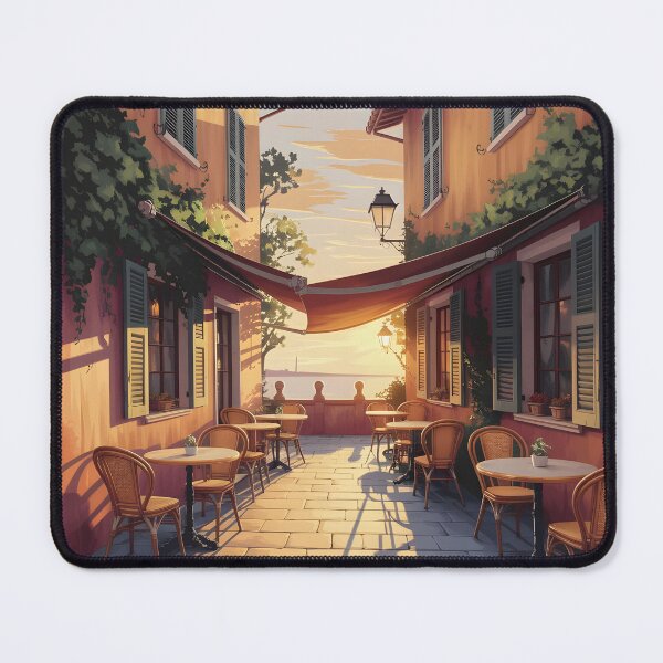 Item preview, Tarragona Old Town: Sunset Café in Stone Plaza designed and sold by LSVart.