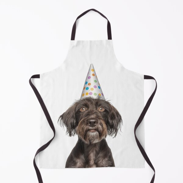 Item preview, Cute Wirehaired Pointing Griffon dog with Party Hat Birthday Celebration designed and sold by LazyOwlStore.