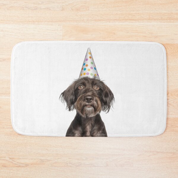 Item preview, Cute Wirehaired Pointing Griffon dog with Party Hat Birthday Celebration designed and sold by LazyOwlStore.