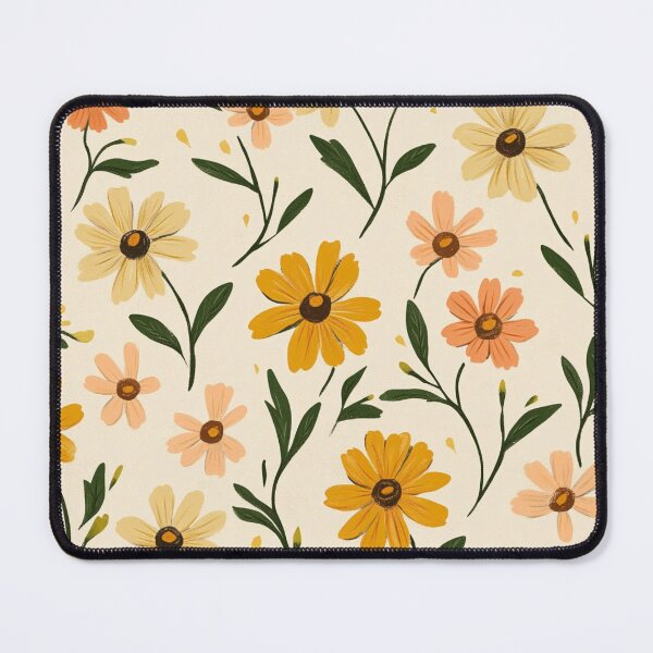 Item preview, Colorful seamless floral pattern - whimsigoth cottagecore orange blue yellow designed and sold by cocomelon168.