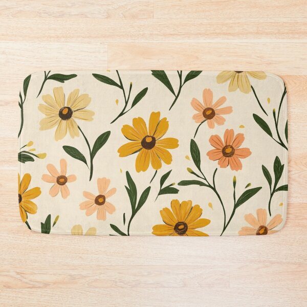 Item preview, Colorful seamless floral pattern - whimsigoth cottagecore orange blue yellow  designed and sold by cocomelon168.