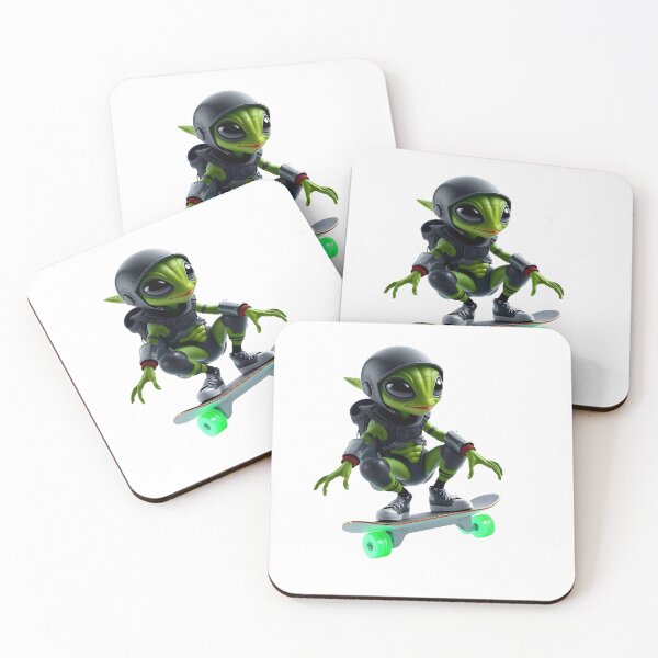 Item preview, Alien on a skateboard designed and sold by PrintLabStudio.