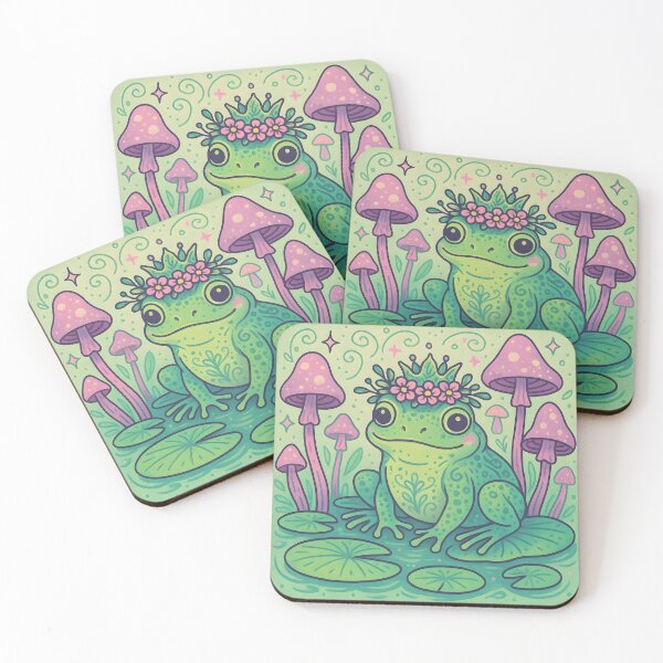 Item preview, Frogcore Floral Crown on Lily Pad designed and sold by MustHaveVibes.