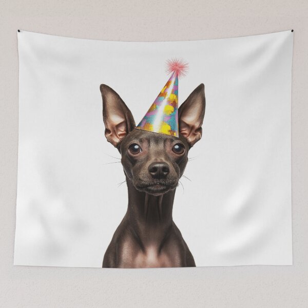 Item preview, Cute Xoloitzcuintli dog with Party Hat Birthday Celebration designed and sold by LazyOwlStore.