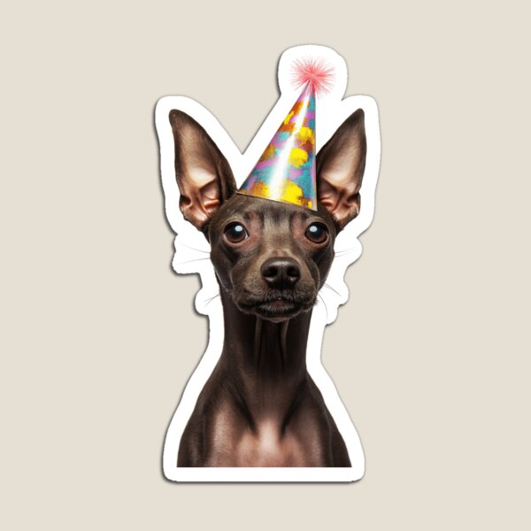 Item preview, Lindo perro Xoloitzcuintli con sombrero de fiesta para celebrar su cumpleaños designed and sold by LazyOwlStore.
