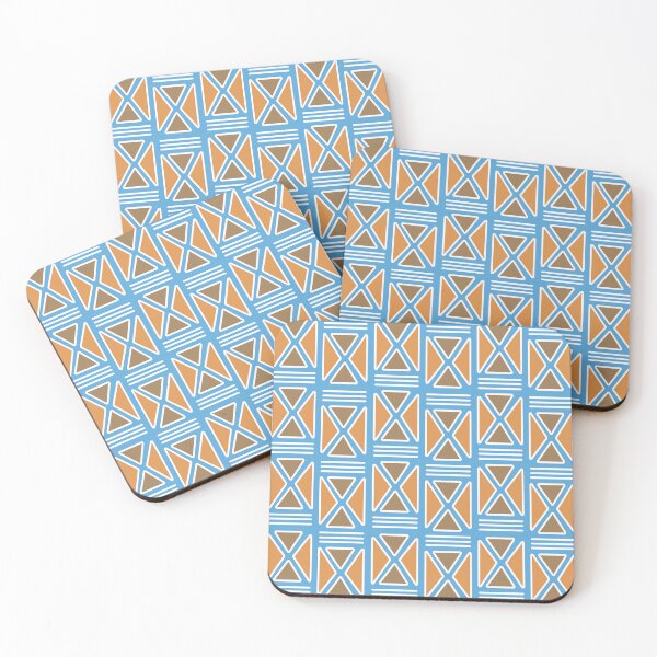 Item preview, Blue bogolan patterns designed and sold by Wolagno.