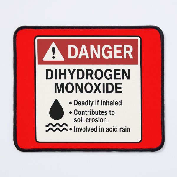 Item preview, Dihydrogen Monoxide: "Danger" Science Parody designed and sold by zzz888.