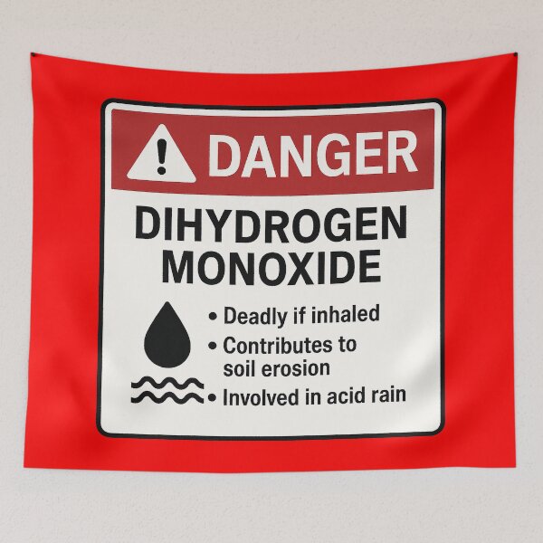 Item preview, Dihydrogen Monoxide: "Danger" Science Parody designed and sold by zzz888.