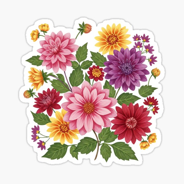 Item preview, Blooming Dahlia Flowers  designed and sold by silviaol.