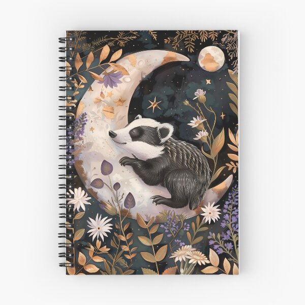 Item preview, Sleepy Badger - Crescent Moon Art designed and sold by PawPrintStyles.