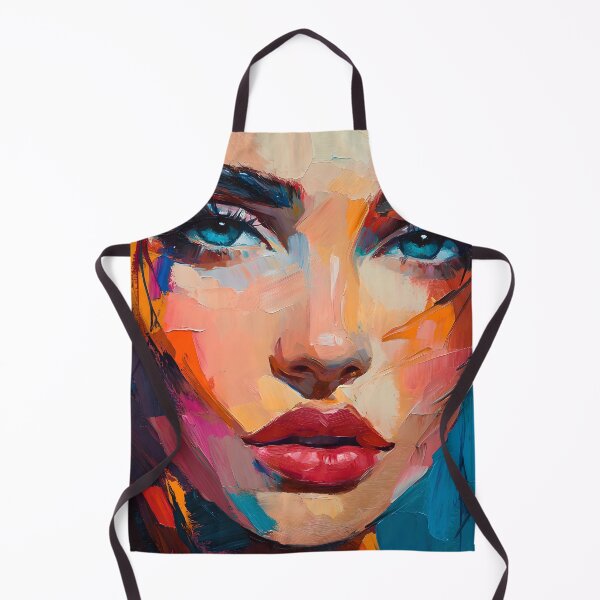 Item preview, Bold Abstract Female Portrait – Textured Expressionist Art with Dramatic Brushstrokes designed and sold by Blurbean.