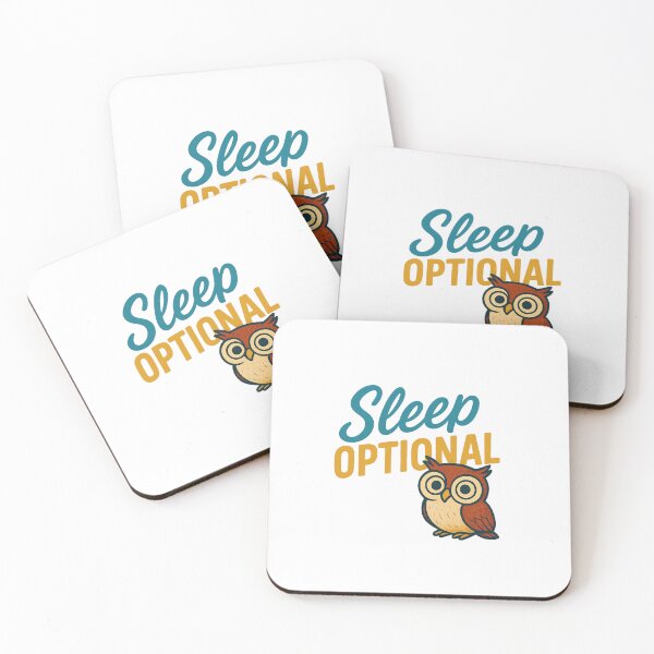 Item preview, Sleep Optional Owl Illustration - Funny Motivational Wall Art for Bedroom or Office designed and sold by Blurbean.