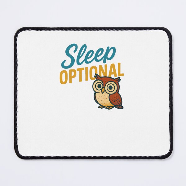 Item preview, Sleep Optional Owl Illustration - Funny Motivational Wall Art for Bedroom or Office designed and sold by Blurbean.