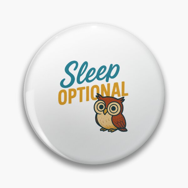 Item preview, Sleep Optional Owl Illustration - Funny Motivational Wall Art for Bedroom or Office designed and sold by Blurbean.