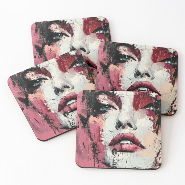 Item preview, Bold Abstract Female Portrait – Modern Textured Expressionist Art designed and sold by Blurbean.