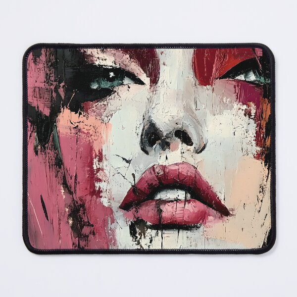 Item preview, Bold Abstract Female Portrait – Modern Textured Expressionist Art designed and sold by Blurbean.