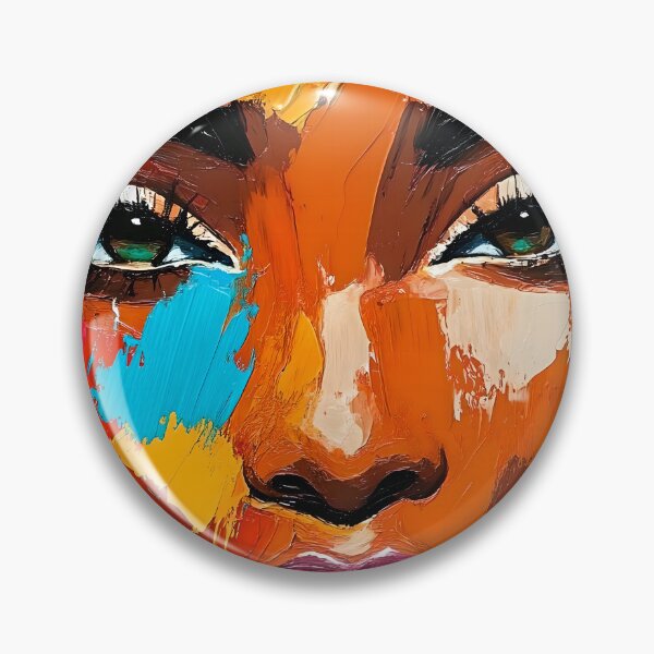 Item preview, Vibrant Abstract Woman Portrait – Colorful Textured Face Art designed and sold by Blurbean.
