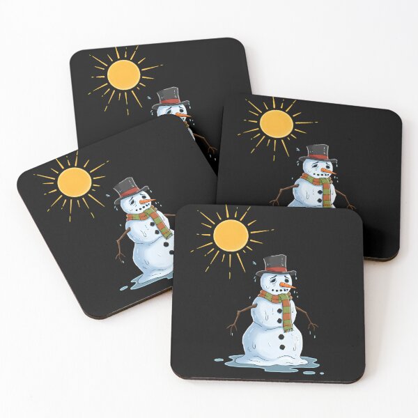 Item preview, Melting Snowman Under Summer Sun – Funny Hot Weather Cartoon designed and sold by Unlimited-Style.