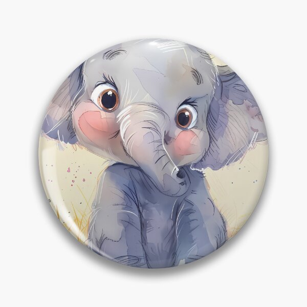 Item preview, Bright-Eyed Baby Elephant in Spring designed and sold by Blurbean.