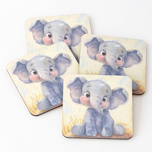 Item preview, Bright-Eyed Baby Elephant in Spring designed and sold by Blurbean.