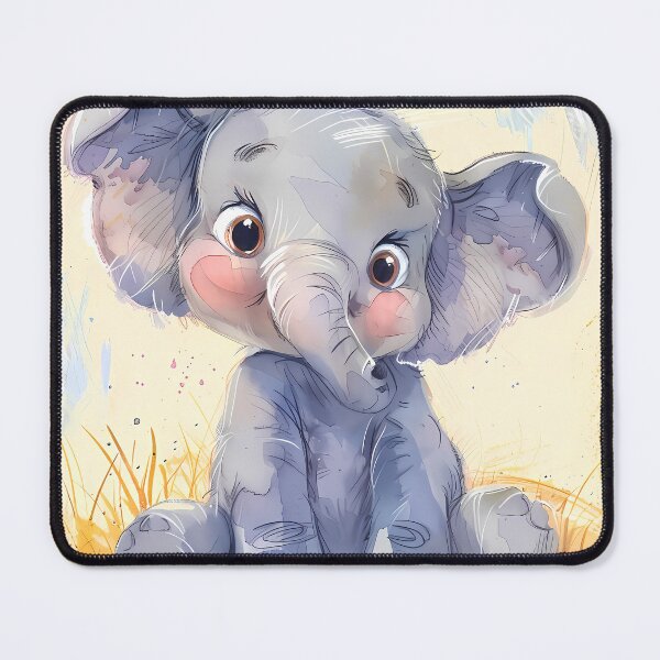 Item preview, Bright-Eyed Baby Elephant in Spring designed and sold by Blurbean.