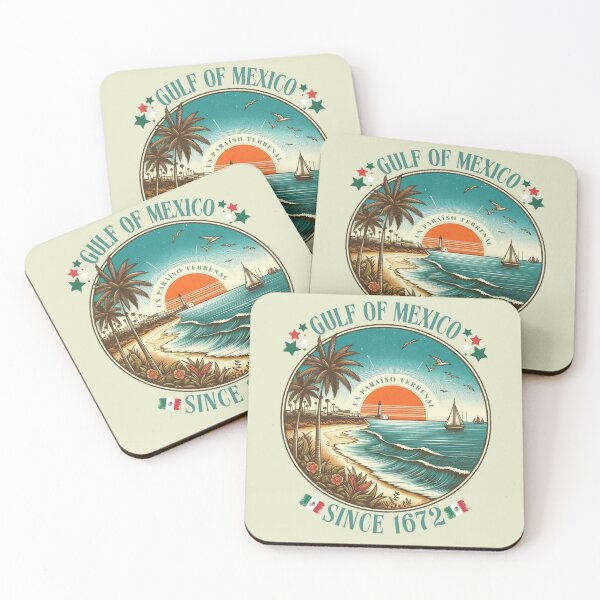 Item preview, Gulf Of Mexico Since1672 Un Paraíso Terrenal Retro Style designed and sold by DarekShop.