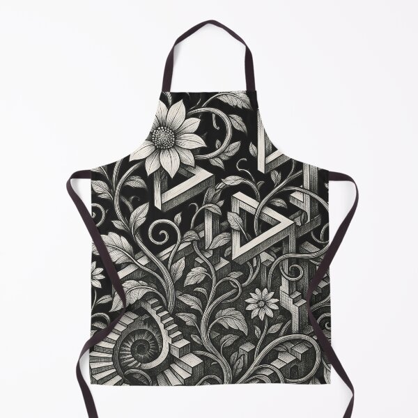 Item preview, Infinity Bloom – Surreal Geometric Garden in M.C. Escher Style | Botanical Optical Illusion Vector Art designed and sold by WAUZ.