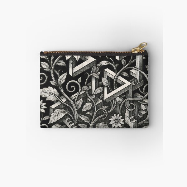Item preview, Infinity Bloom – Surreal Geometric Garden in M.C. Escher Style | Botanical Optical Illusion Vector Art designed and sold by WAUZ.