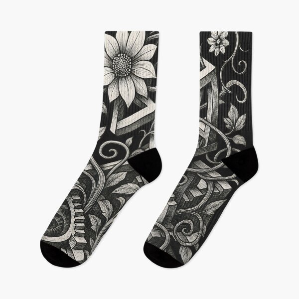 Item preview, Infinity Bloom – Surreal Geometric Garden in M.C. Escher Style | Botanical Optical Illusion Vector Art designed and sold by WAUZ.
