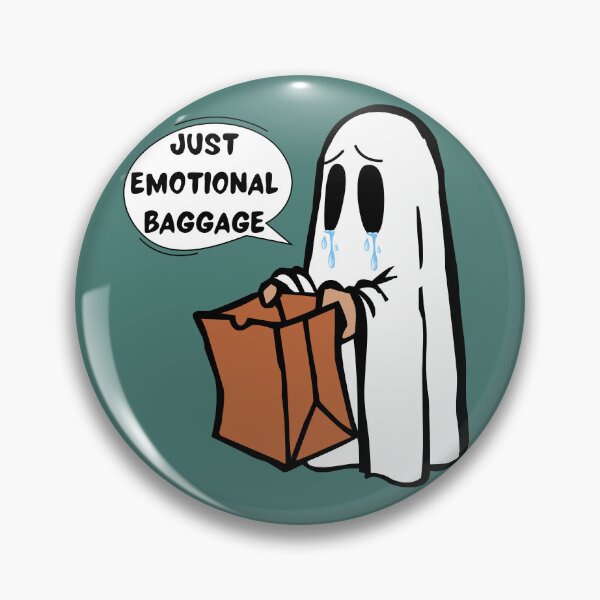 Item preview, "Just Emotional Baggage – Crying Ghost Funny Design" designed and sold by GracefulPODshop.