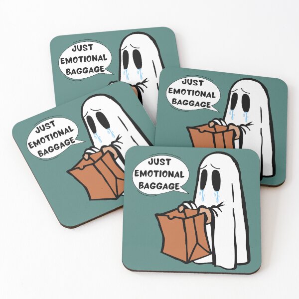 Item preview, "Just Emotional Baggage – Crying Ghost Funny Design" designed and sold by GracefulPODshop.