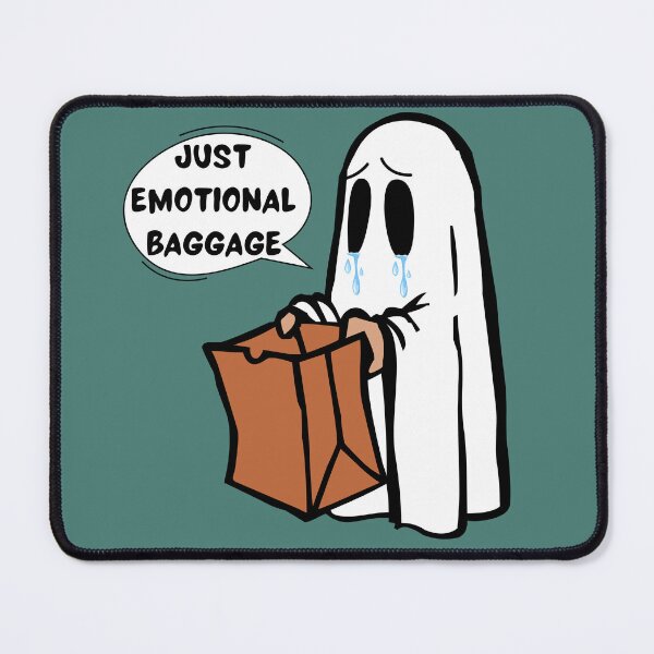 Item preview, "Just Emotional Baggage – Crying Ghost Funny Design" designed and sold by GracefulPODshop.
