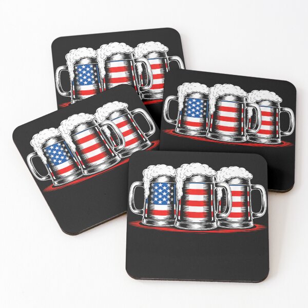 Item preview, Beer American Flag 4th of July Men Women Merica Drinking USA designed and sold by Winther-Art.