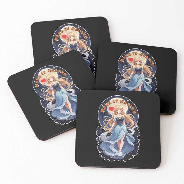 Item preview, Motivational Anime Fantasy Girl MAKE IT HAPPEN! designed and sold by Giulivo Store Graphic.
