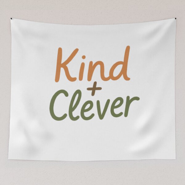 Item preview, KIND + CLEVER – Forest-Toned Mindful Message for Kids & Grown-Ups designed and sold by Educational Prints & Fun ABC Designs.