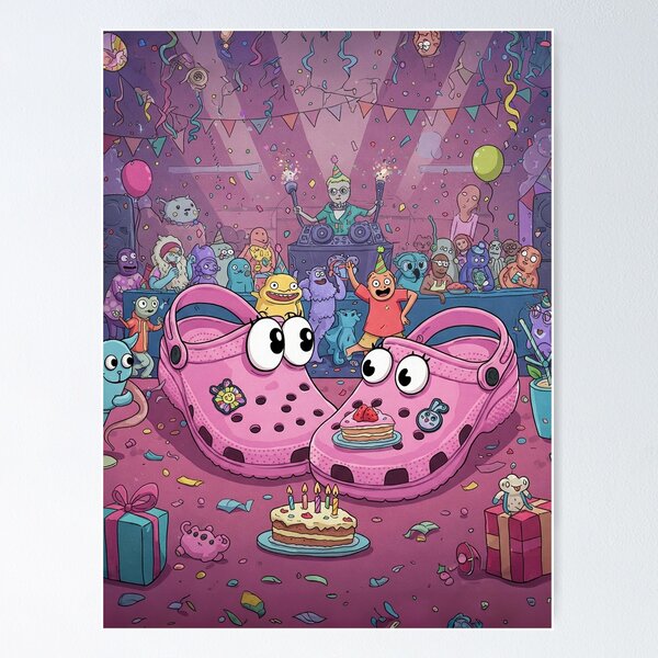 Aperçu de l'œuvre Poster crocs croc créée et vendue par PYXOO.