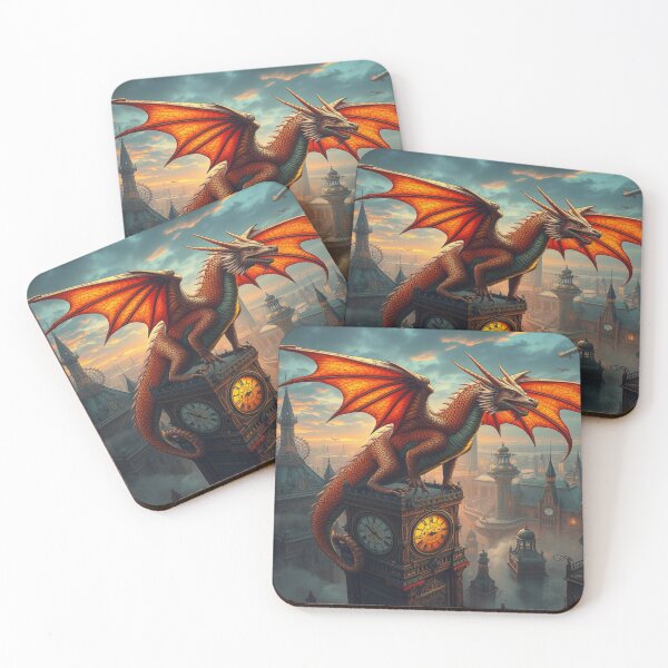 Item preview, Clockwork Dragon Dreams – Mystical elegance meets steampunk flair in a world full of gears and magic designed and sold by FotoworldEdel.