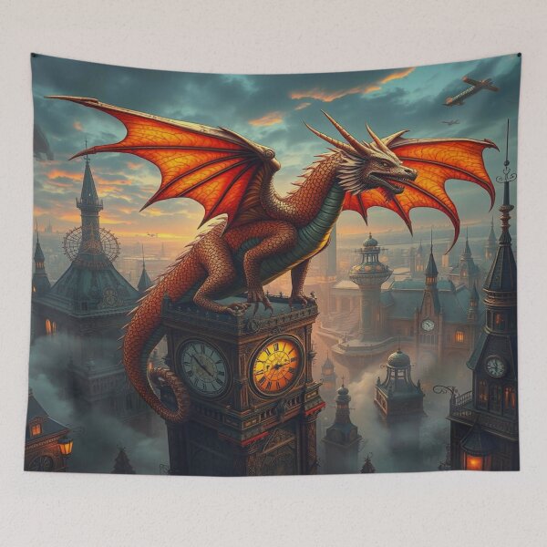 Item preview, Clockwork Dragon Dreams – Mystical elegance meets steampunk flair in a world full of gears and magic designed and sold by FotoworldEdel.