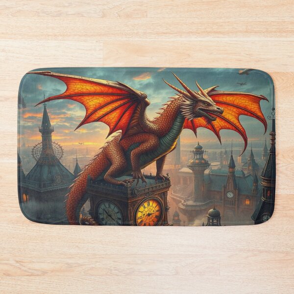 Item preview, Clockwork Dragon Dreams – Mystical elegance meets steampunk flair in a world full of gears and magic designed and sold by FotoworldEdel.