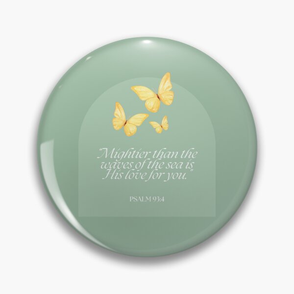 Item preview, Yellow Butterfly Bible Verses - Psalm 93:4 designed and sold by bywellversed.