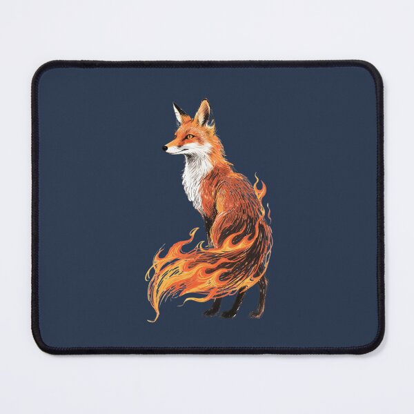 Item preview, Fiery Fox Spirit – Mystical Flame Fox Illustration designed and sold by gkhanco.