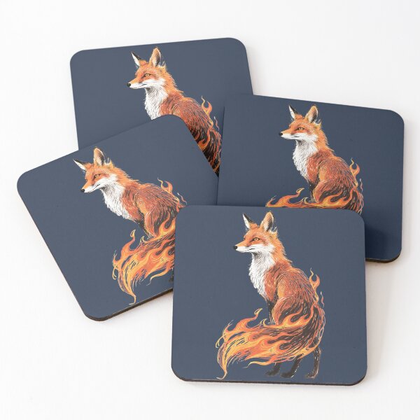 Item preview, Fiery Fox Spirit – Mystical Flame Fox Illustration designed and sold by gkhanco.