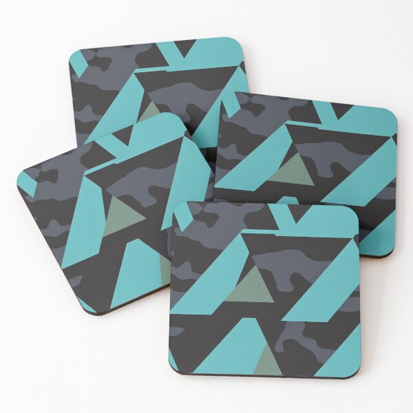 Item preview, Geometric Tactical Camouflage in Cyan Jade designed and sold by CamouflageLab.