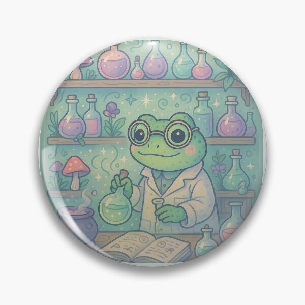 Item preview, Frog Alchemist Potion Lab – Cute Whimsical Frogcore Illustration designed and sold by MustHaveVibes.